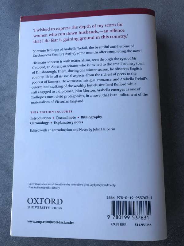 The American Senator by Anthony Trollope [Paperback: Excellent]