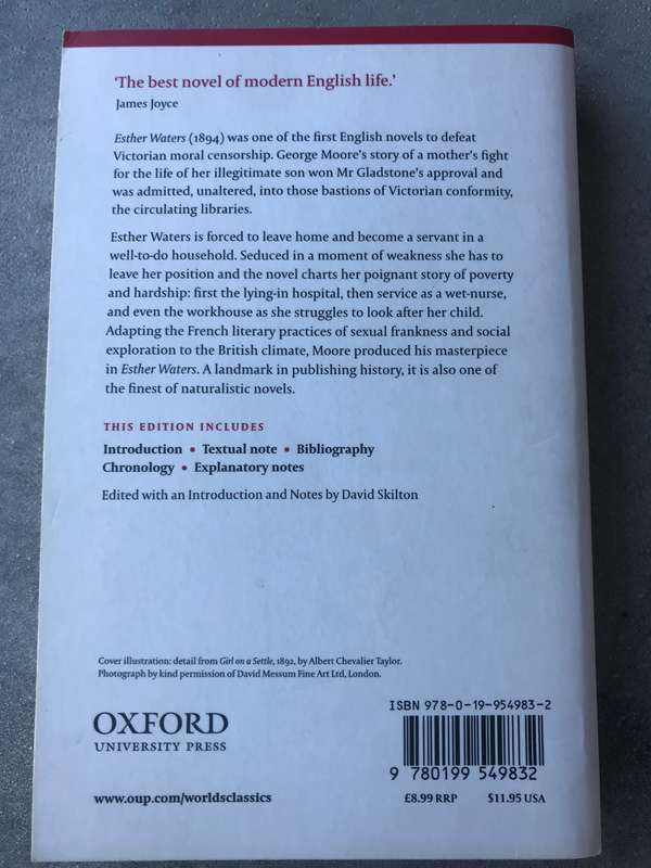 Esther Waters by George Moore [Paperback: Very Good]