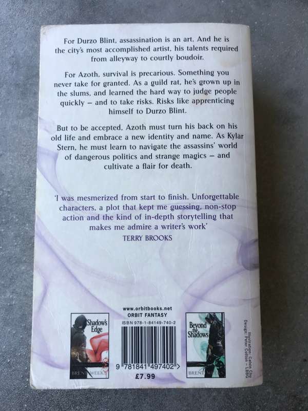 The Way Of Shadows (Night Angel #1) by Brent Weeks [Paperback: Good]