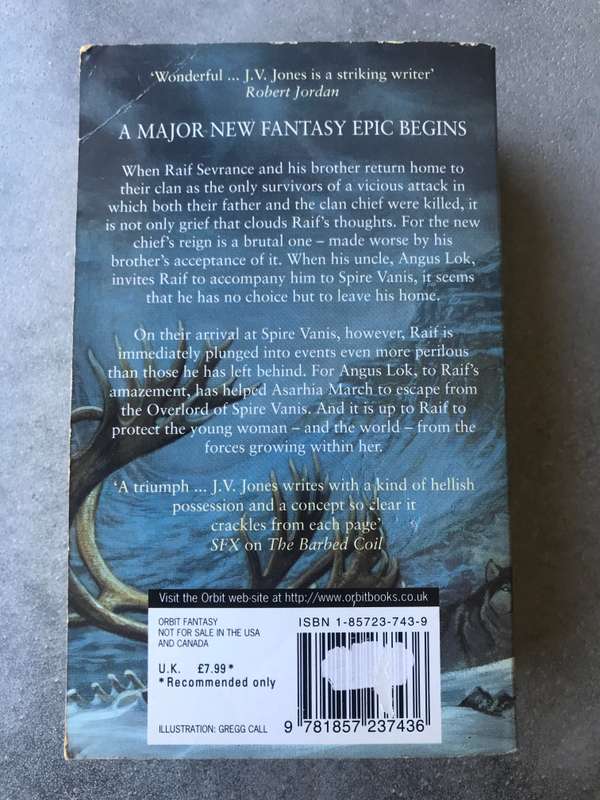 A Cavern of Black Ice (Sword of Shadows #1) by J.V. Jones [Paperback: Very Good]
