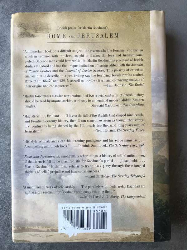 Rome and Jerusalem: The Clash of Ancient Civilizations by Martin Goodman [Hardcover: Excellent]