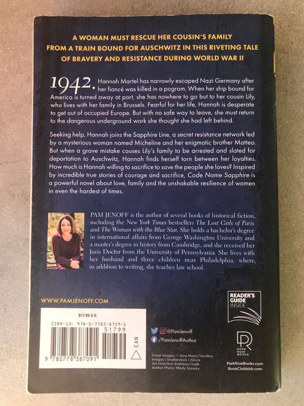Code Name Sapphire by Pam Jenoff [Paperback: Good]