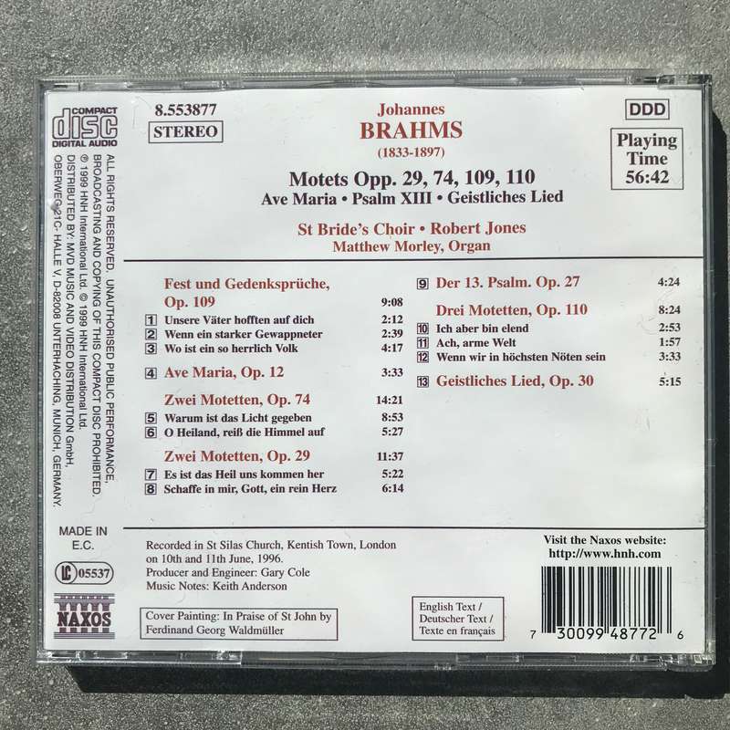 Brahms: Motets [CD]