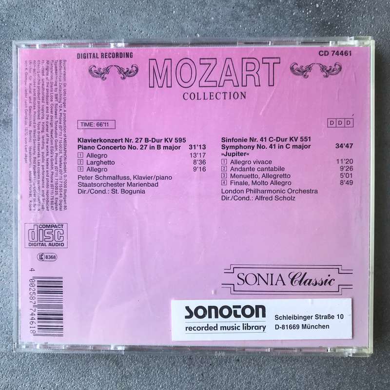 Mozart: Symphony No. 41 "Jupiter" / Piano Concerto No. 27 [CD]