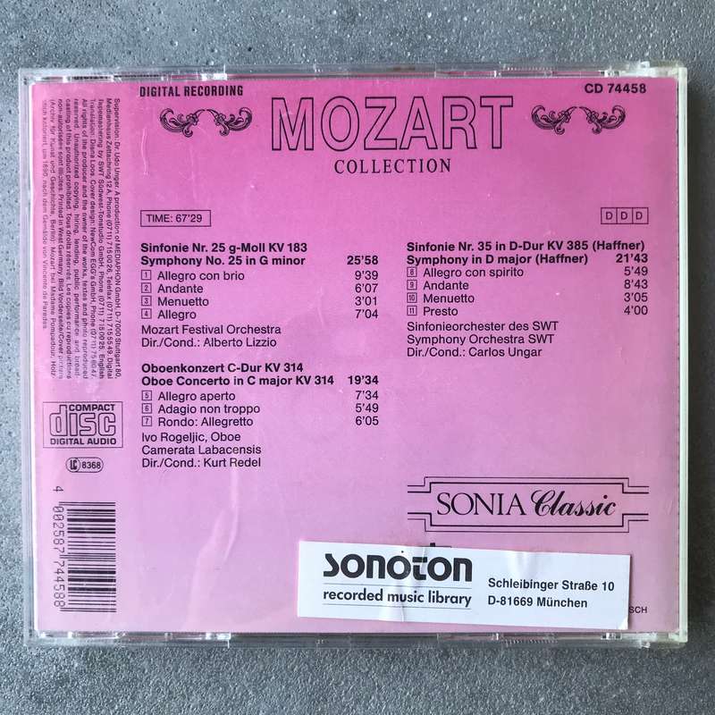 Mozart: Oboe Concerto / Symphony No. 25 & No. 35 "Haffner" [CD]
