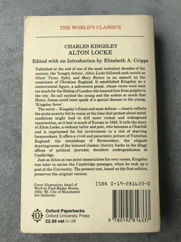 Alton Locke by Charles Kingsley [Paperback: Good]