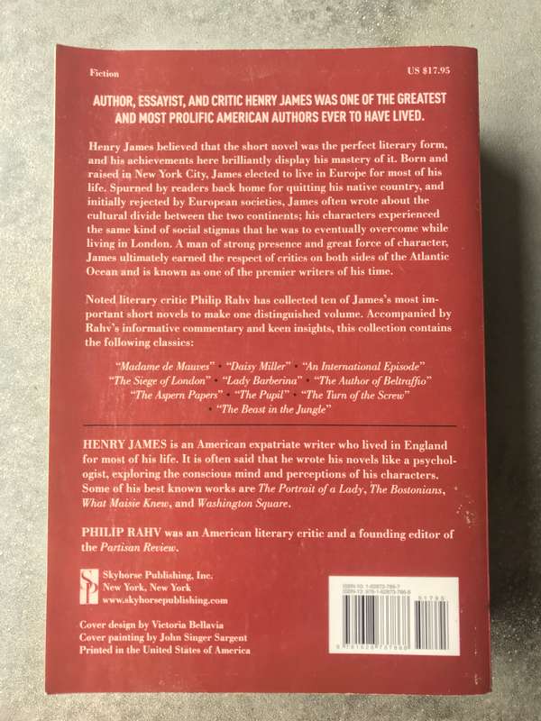 Great Short Novels of Henry James [Large Paperback: Excellent]