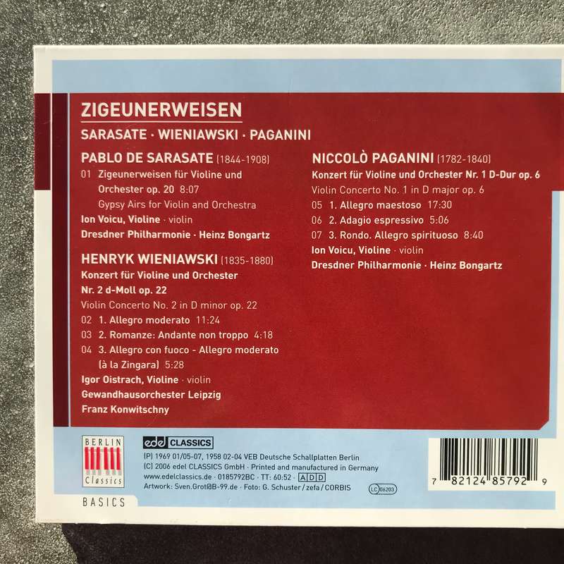 Sarasate / Wieniawski / Paganini: Zigeunerweisen (Gypsy Airs) [CD]