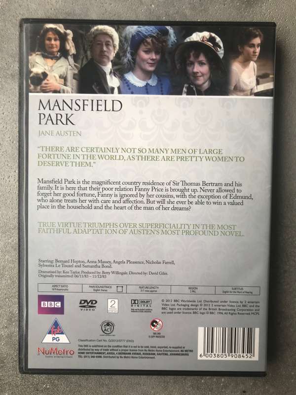 Mansfield Park (BBC mini-series) [DVD]