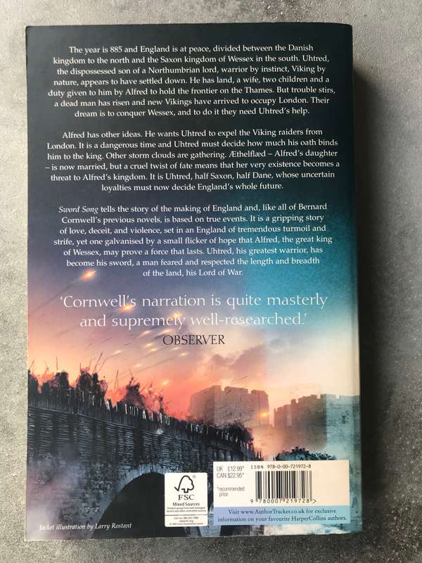 Sword Song (The Last Kingdom #4) by Bernard Cornwell [Large Paperback: Good]
