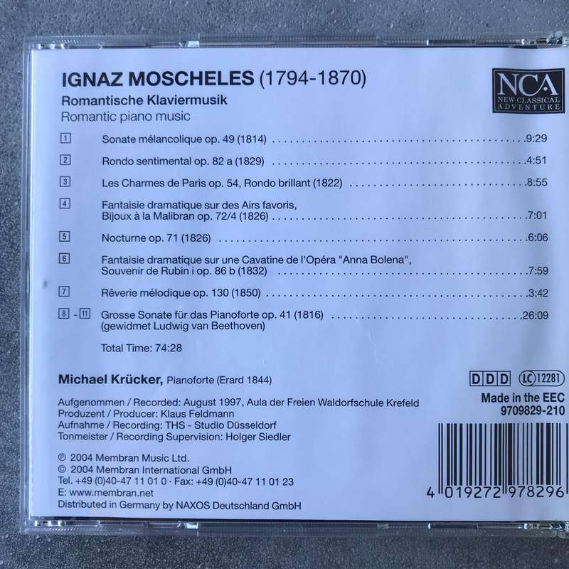 Moscheles: Romantic Piano Music [CD]
