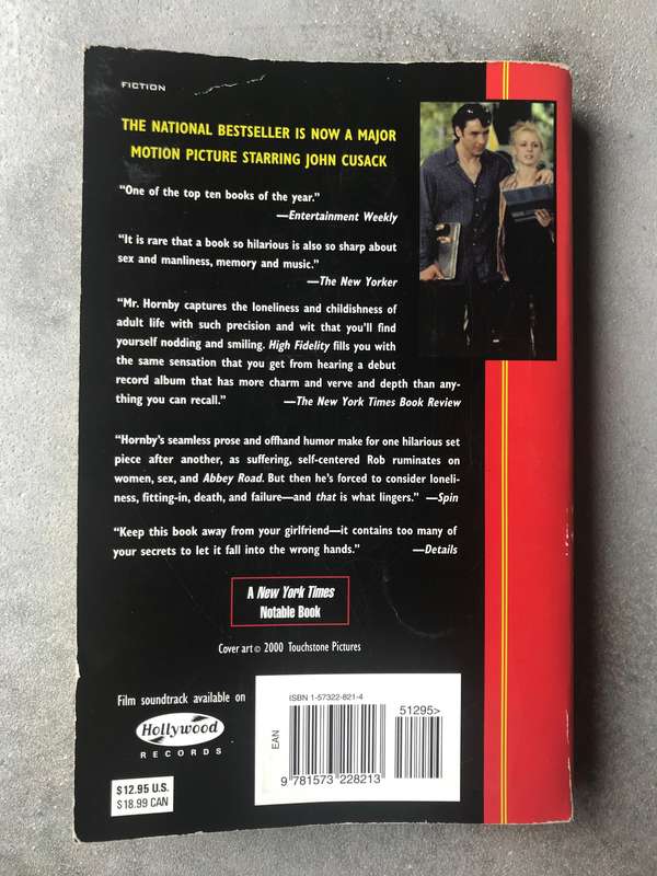 High Fidelity by Nick Hornby [Paperback: Good]