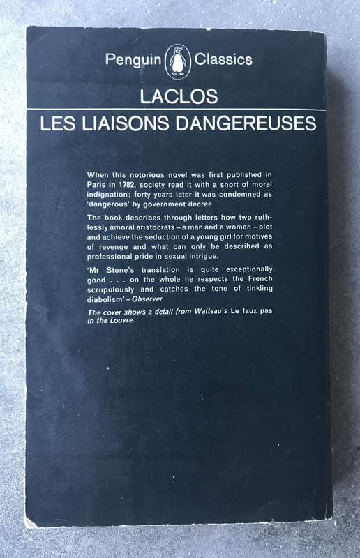 Les Liaisons Dangereuses (Dangerous Liaisons) by Choderlos de Laclos [Paperback: Average]