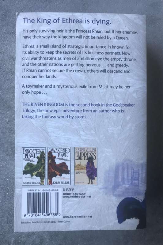 The Riven Kingdom (Godspeaker Trilogy #2) by Karen Miller [Paperback: As New]