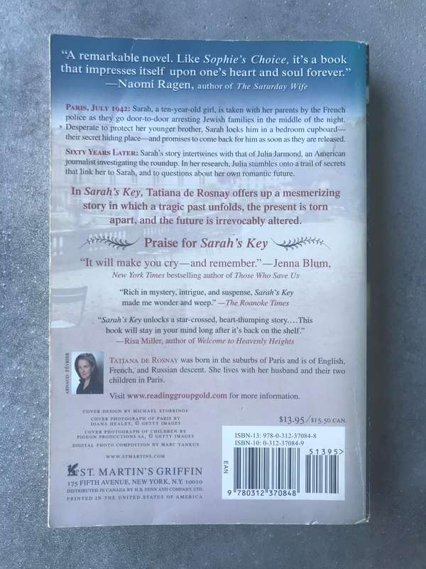 Sarah's Key by Tatiana de Rosnay [Paperback: Average]