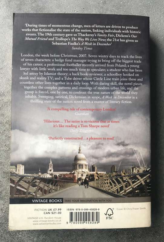 A Week in December by Sebastian Faulks [Paperback: Excellent]