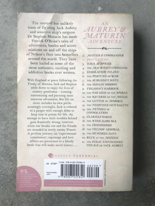 Post Captain (Aubrey & Maturin #2) by Patrick O'Brian [Paperback: Average]