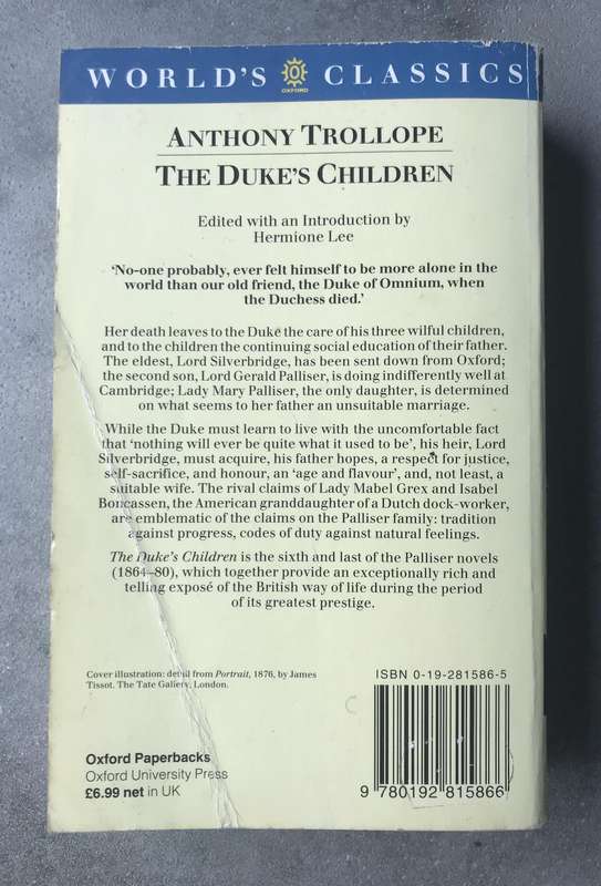 The Duke's Children (Palliser #6) by Anthony Trollope [Paperback: Good]