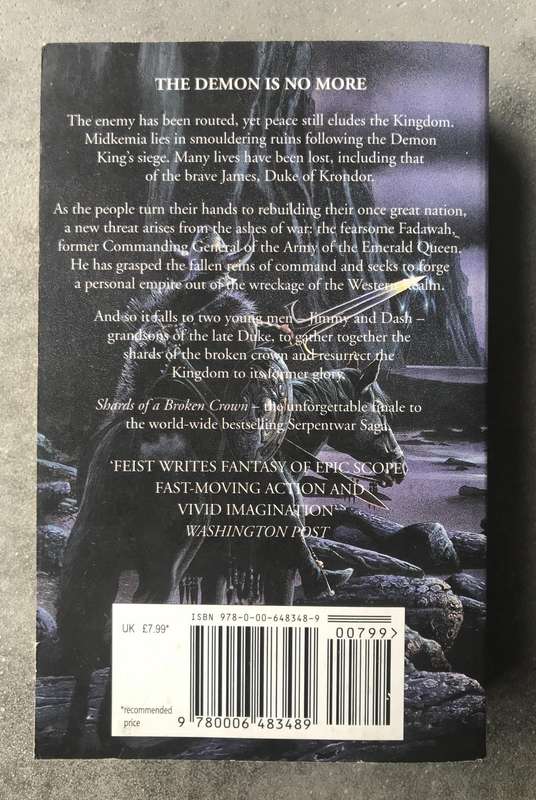 Shards of a Broken Crown (Serpentwar Saga #4) by Raymond E. Feist [Paperback: Like New]