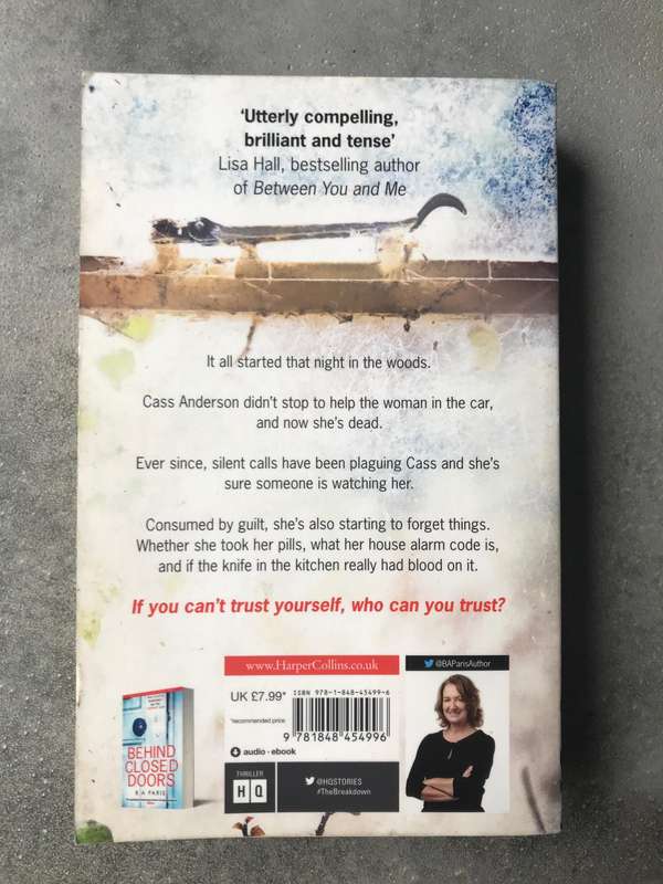 The Breakdown by B.A. Paris [Paperback: Excellent]
