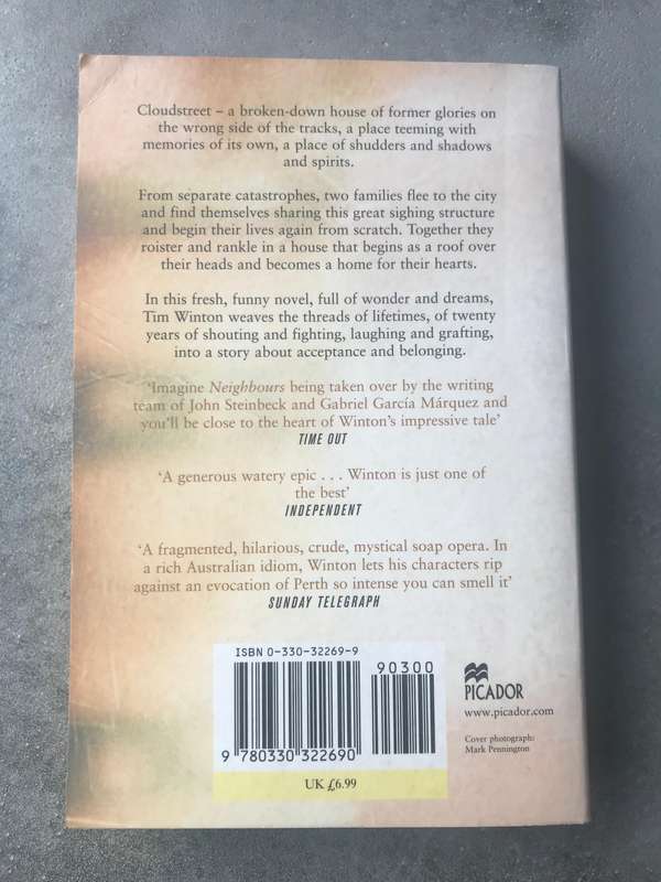 Cloudstreet by Tim Winton [Paperback: Very Good]