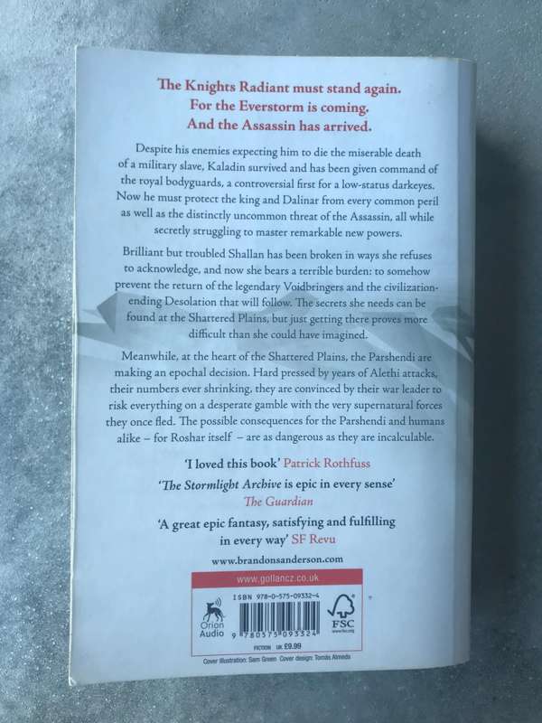 Words of Radiance, Part 2 (Stormlight Archive #2) by Brandon Sanderson [Paperback: Good]