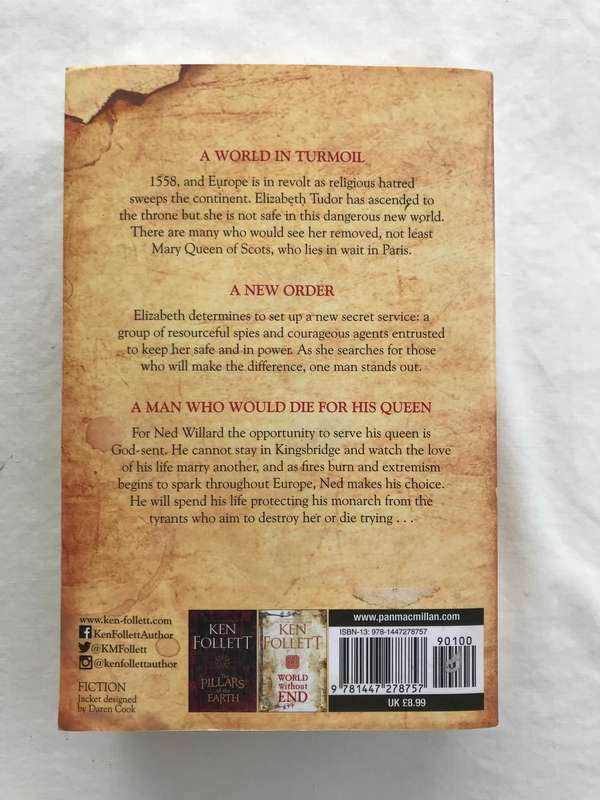 A Column of Fire (Kingsbridge #3) by Ken Follett [Paperback: Excellent]
