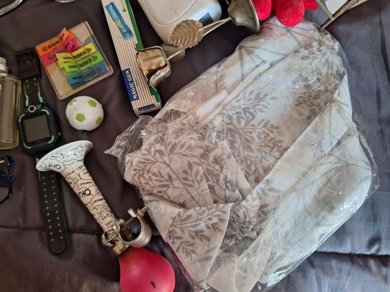Box filled with odds and ends