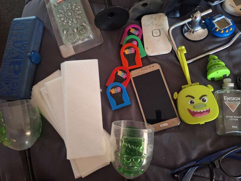 Box filled with odds and ends