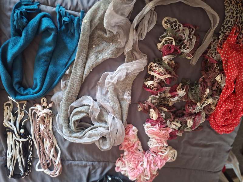 Lot of scarfs