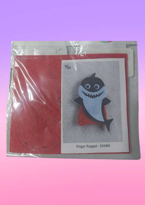 DIY finger puppet shark