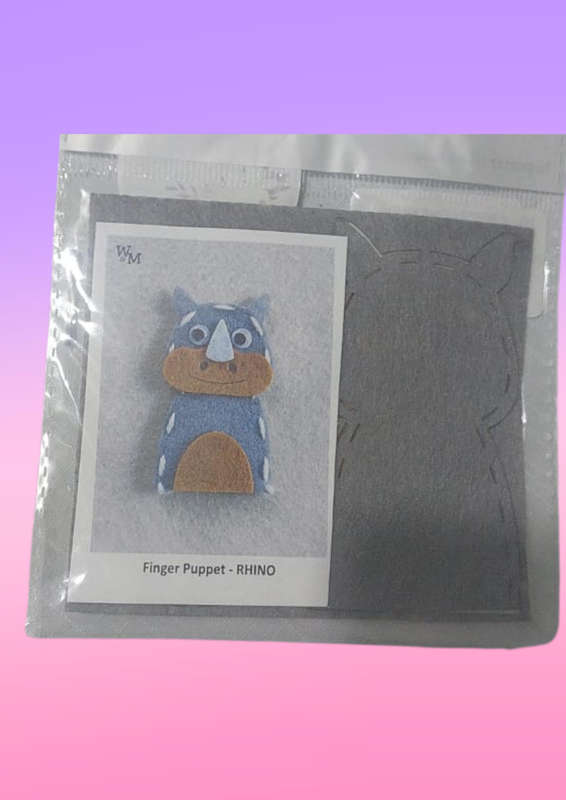IY finger puppet Rhino