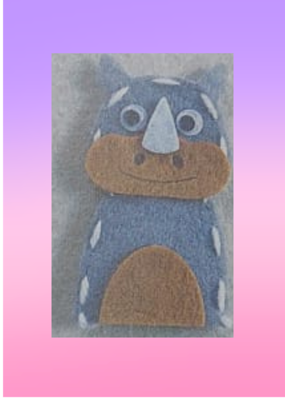IY finger puppet Rhino