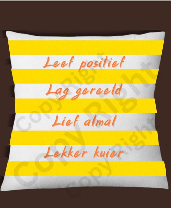 Cushion - home decor- throw pillow x 5 Afrikaans
