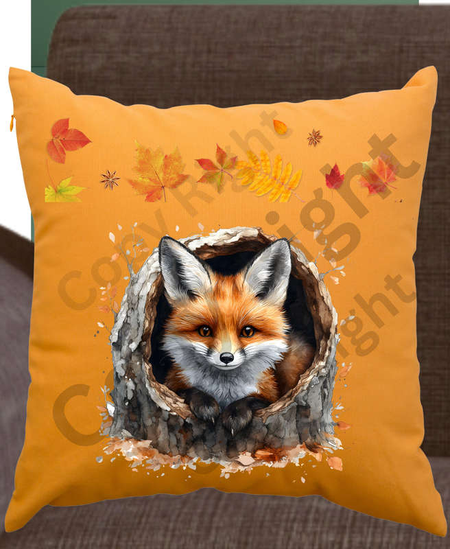 Cushion - home decor- throw pillow x 5 fox