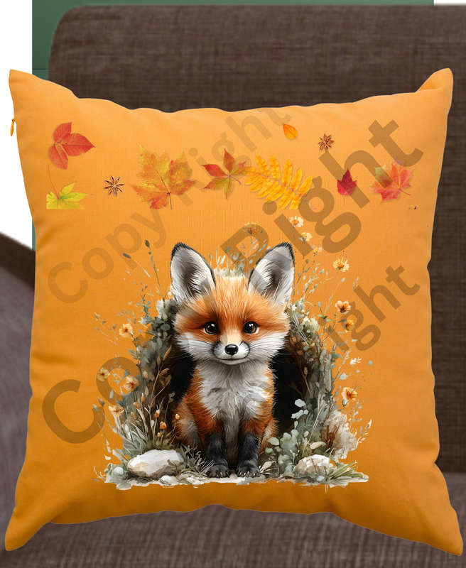 Cushion - home decor- throw pillow x 5 fox