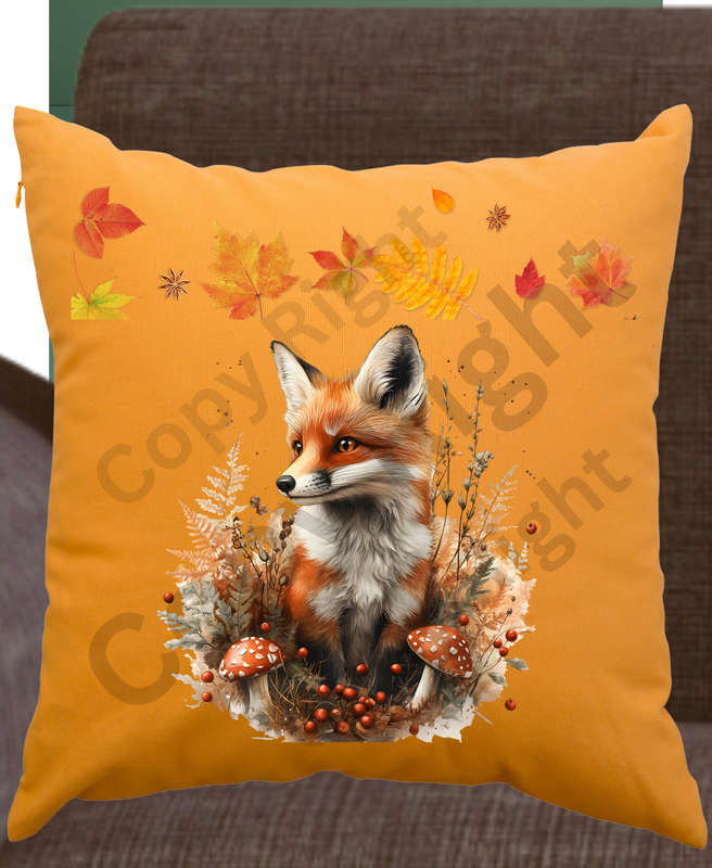 Cushion - home decor- throw pillow x 5 fox