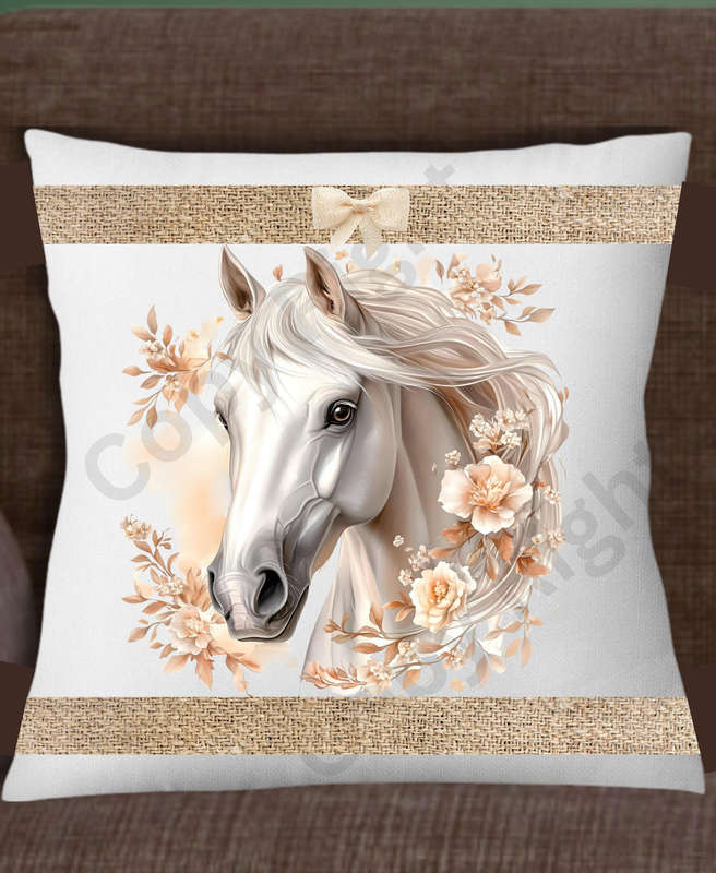 Cushion - home decor- throw pillow x 5 Horses English