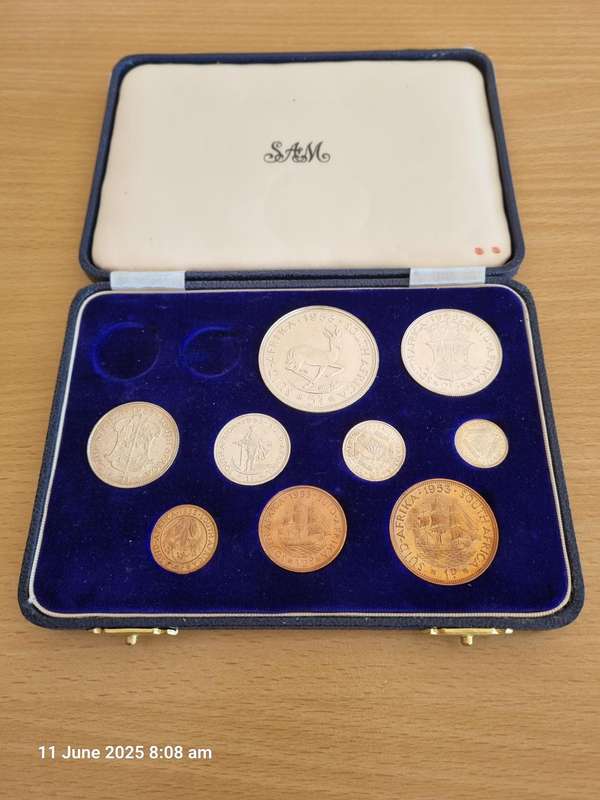 ****1953 SHORT PROOF SET IN LONG PROOF SA MINT BOX****
