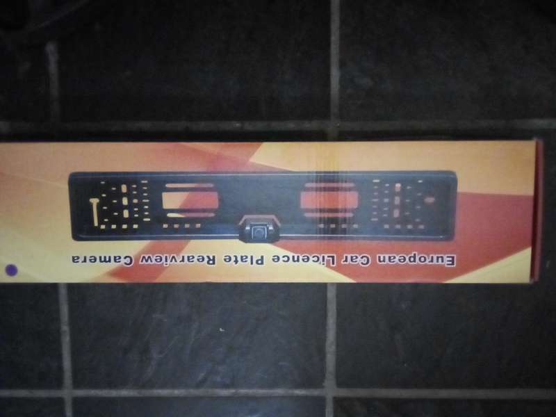 Number plate with camera
