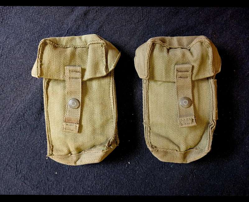 SADF Kidney, ammo and R1 ammo pouches on webbing belt