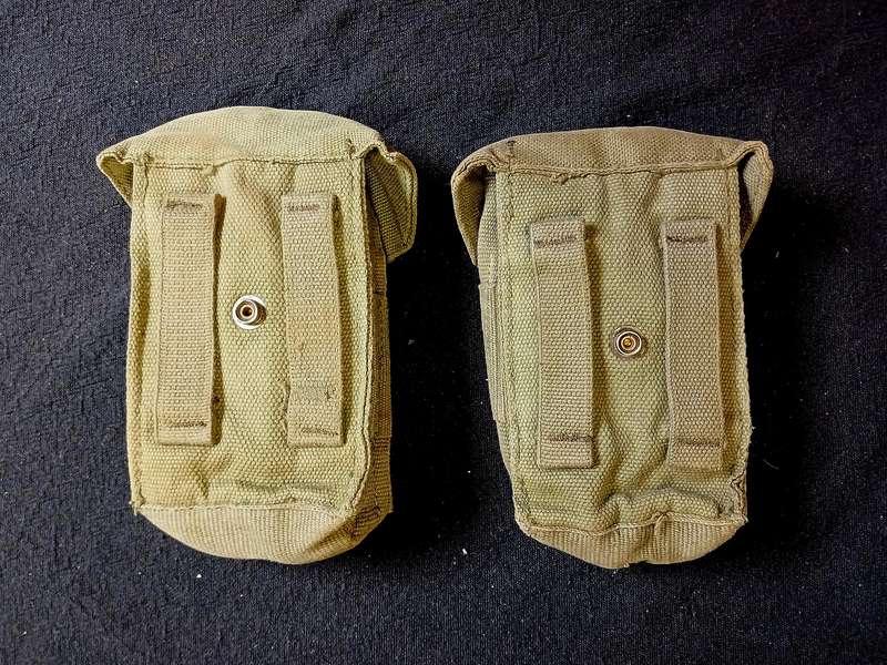 SADF Kidney, ammo and R1 ammo pouches on webbing belt