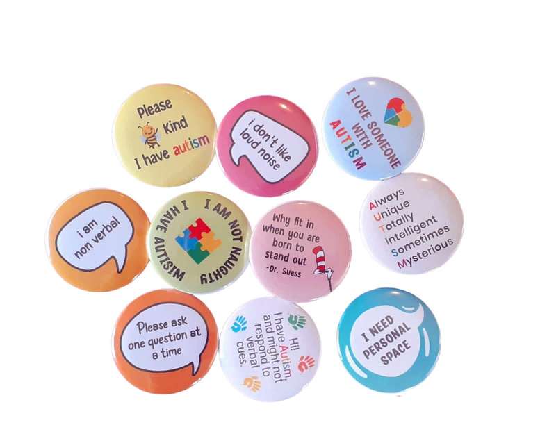 Autism Awareness Badges 10 Piece