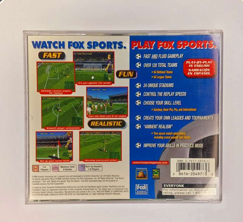 Playstation 1 Fox Sports Soccer 99 NTSC