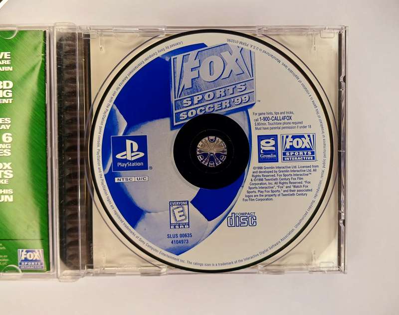 Playstation 1 Fox Sports Soccer 99 NTSC