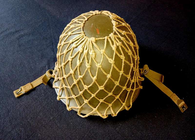 Border War : 1970s SADF Steel Helmet w/ Camouflage Net (Very Good Condition)