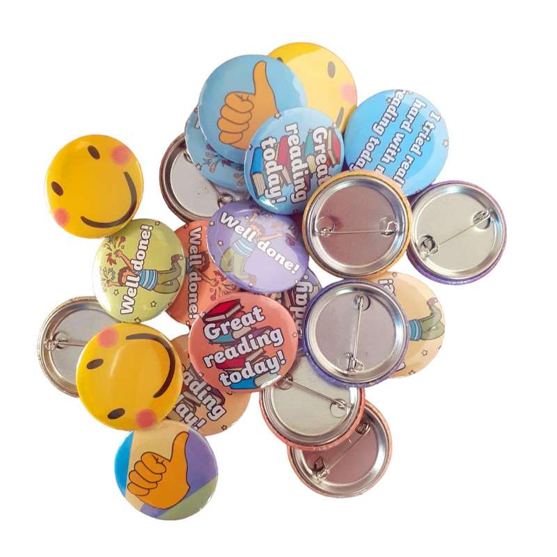 Reading Reward Badge Pins - 32mm - 25-Piece