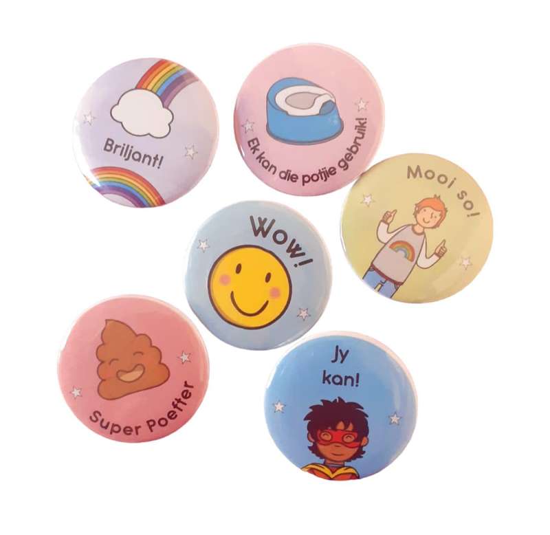 Potjie Lesse Pin Badges 32mm 24pc