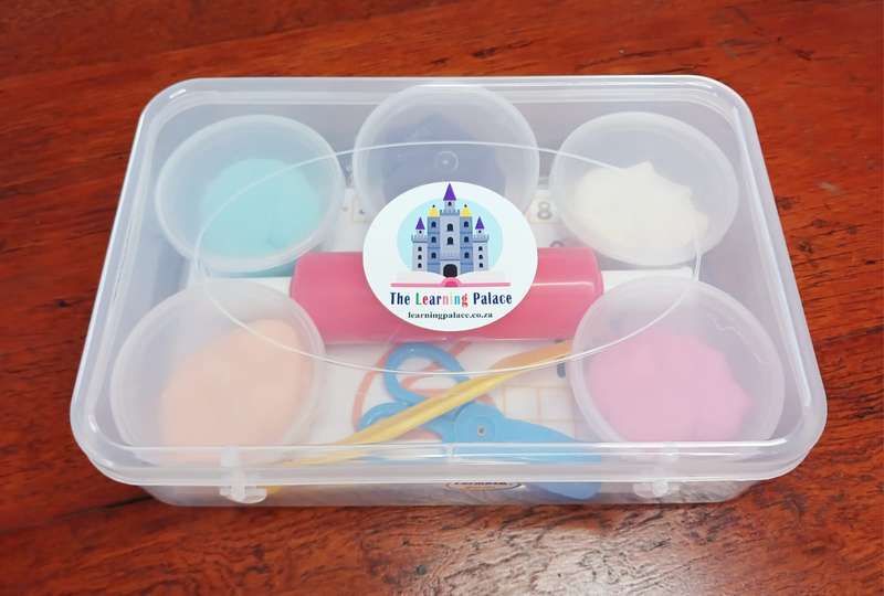 Math Play Dough Card Kit with Accessories in Container