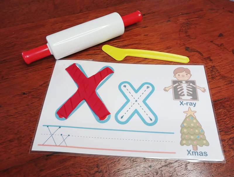 Alphabet Play Dough Card Kit with Accessories in Container